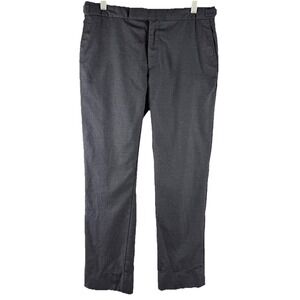 Ralph Lauren Black Label Trouser Mens 33x30 Dark Grey Wool Tailored Waist Strap